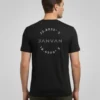 JANVAN black T-shirt with a JANVAN logo in the center.