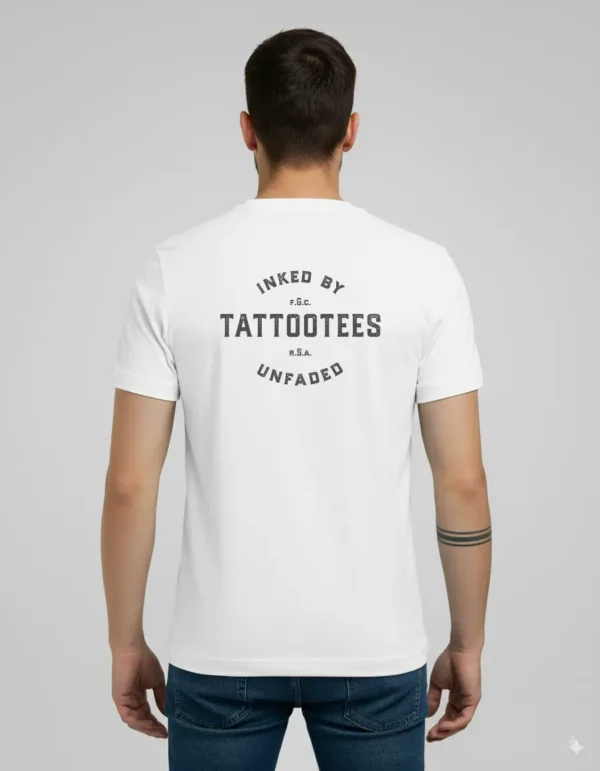 White Tattootees T-shirt with a jumping rabbit